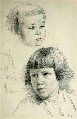 Portrait of the artist's sons, Edwin and Romilly (Портрет сыновей художника, Эдвина и Ромилли)