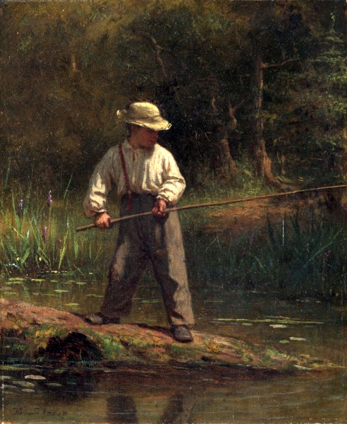 Boy Fishing (Мальчик рыбачит), c.1860