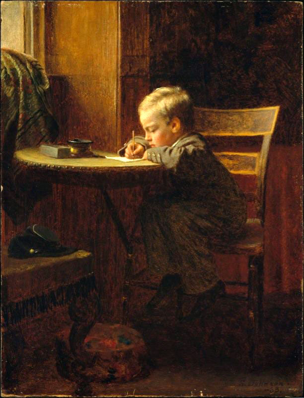 Writing to Father (Пишущий отцу), 1863