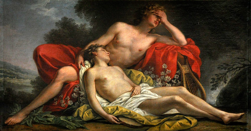 Hyacinthe changé en fleur (Гиацинт, превращающийся в цветы), 1769