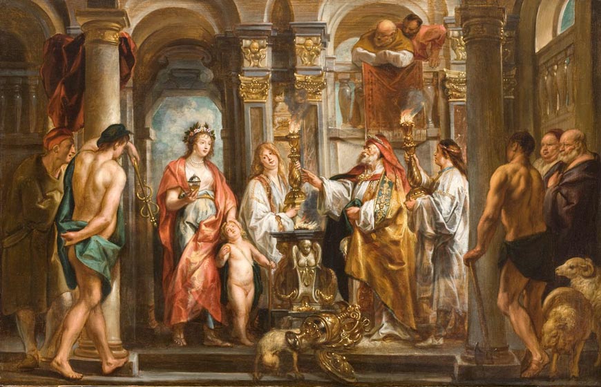 An Oracle / Thetis and Achilles Before the Oracle (Оракул / Фетида и Ахиллес перед Оракулом), 1633-1643