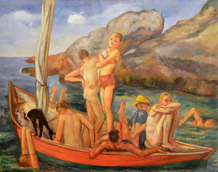 Boys on a Sailboat (Мальчики на парусной лодке), 1930s