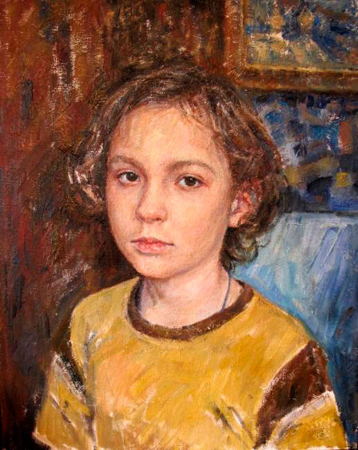 Пopтpeт мaльчикa в жeлтoй футбoлкe (Portrait of a boy in a yellow T-shirt), 2012