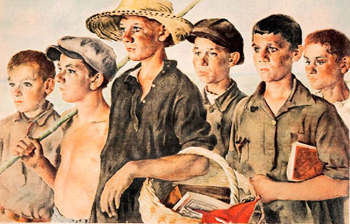 Юные колхозники (Young collective farmers), 1931