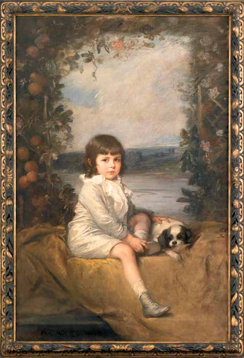 Portrait of a young boy and his dog (Портрет мальчика и его собаки), 1905