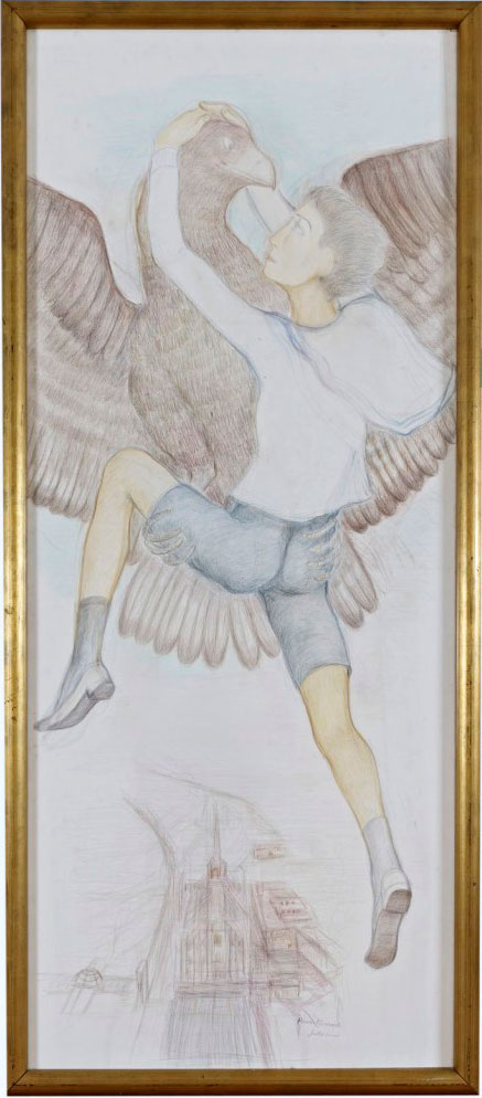 Ganymède I (survolant le dôme de Milan) (Ганимед I, летающий над куполами Милана), 1985