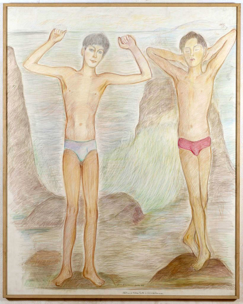 Les frères Mathias et Fabrice au sortir de leur bain de mer (Братья Фабрицио и Матиас после купания в море), 1988