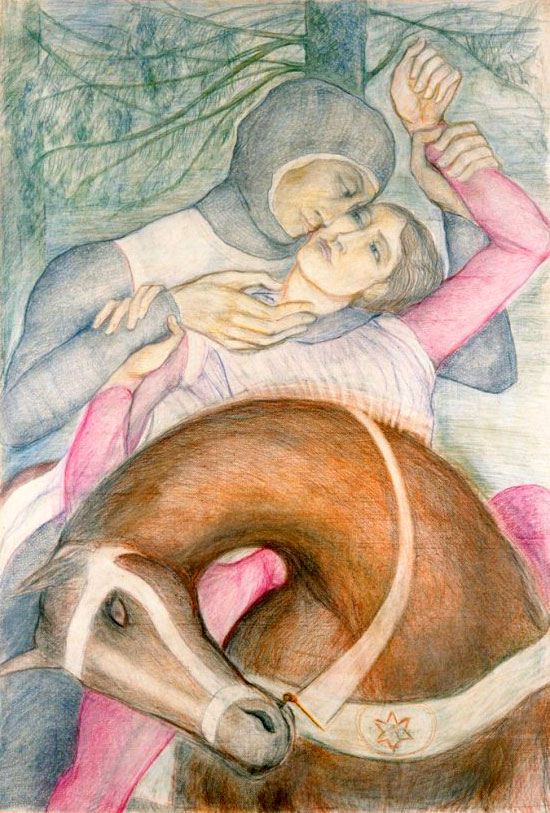 Le jeune Ogier dans les bras de Frère Lahire (Юный Ожье в объятиях Брата Лахира), 1972 