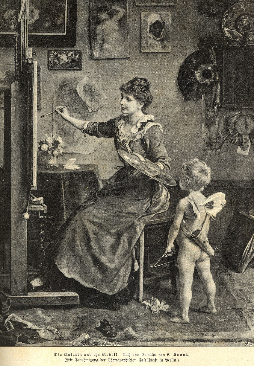 Die Malerin und ihr Modell (Художница и её модель), 1888