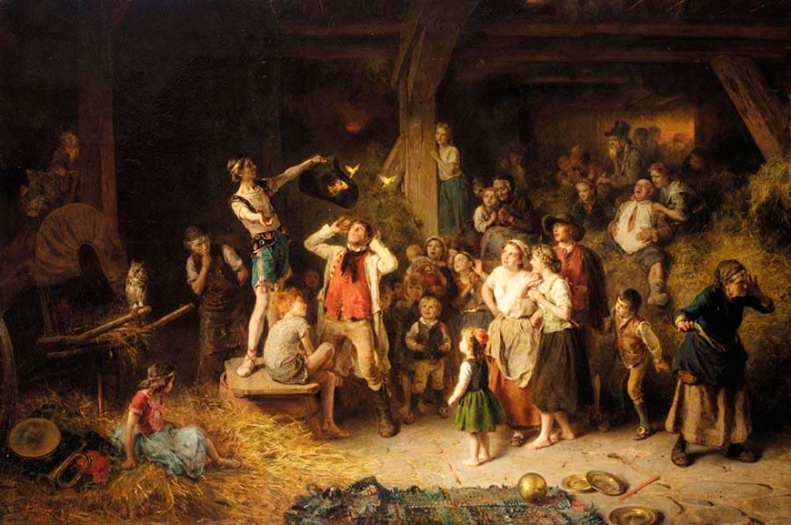 Der Taschenspieler In Der Scheune (Жонглёр в сарае), 1862