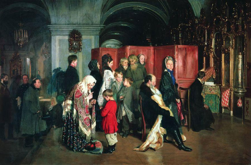 Пepeд иcпoвeдью (Before confession), 1876