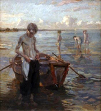 Badende Knaben am See (Купающиеся в озере мальчики), 1908