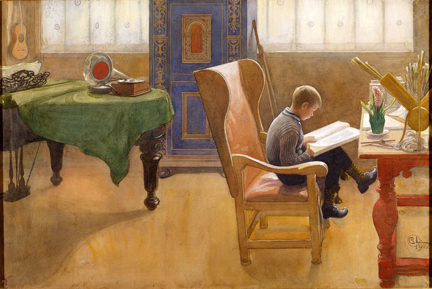 Studiehörnet. Esbjörn (Угол студии. Эсбьёрн), 1919