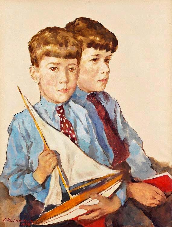 Two Boys with Sailboat (Два мальчика с парусным корабликом), 1938