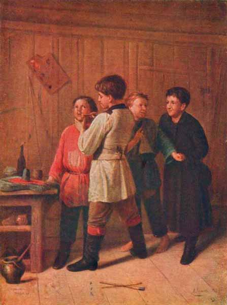 Мальчики в малярной мастерской (Boys in a paint shop), 1868