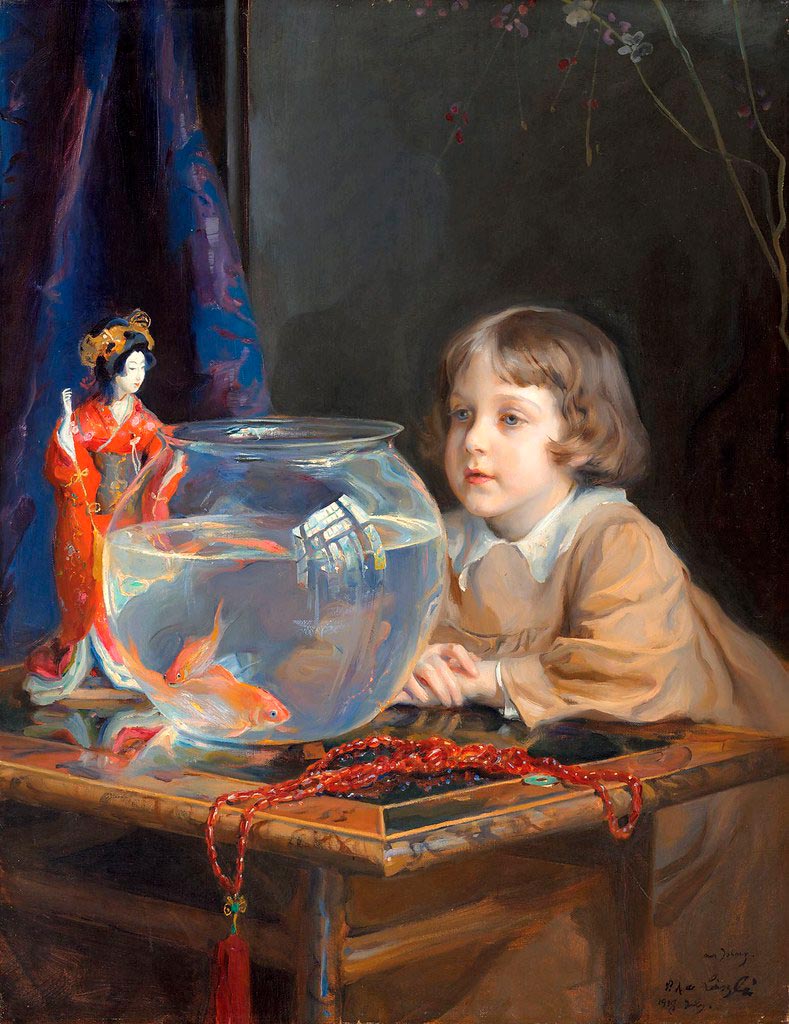 John de Laszlo and a Goldfish Bowl (Джон де Ласло и ваза с золотой рыбкой)