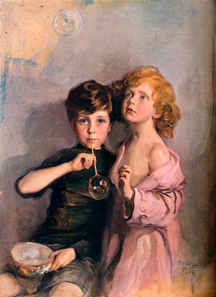 The Bubble Blowers; My Children, Stephen and Paul (Пускатели мыльных пузырей; мои дети, Стефан и Пол), 1910