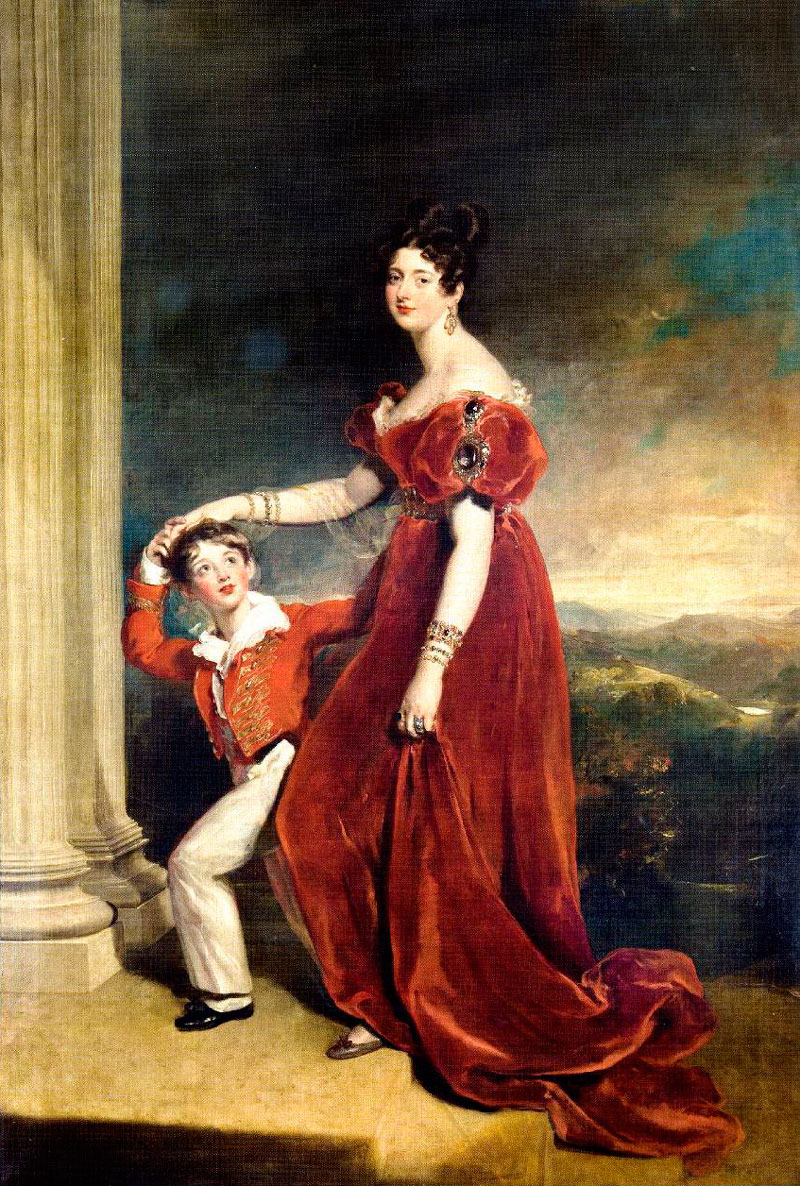 Frances Anne, Marchioness of Londonderry, and her Son, Viscont Seaham (Фрэнсис Энн, маркиза Лондондерри и ее сын, виконт Сихэм), 1827