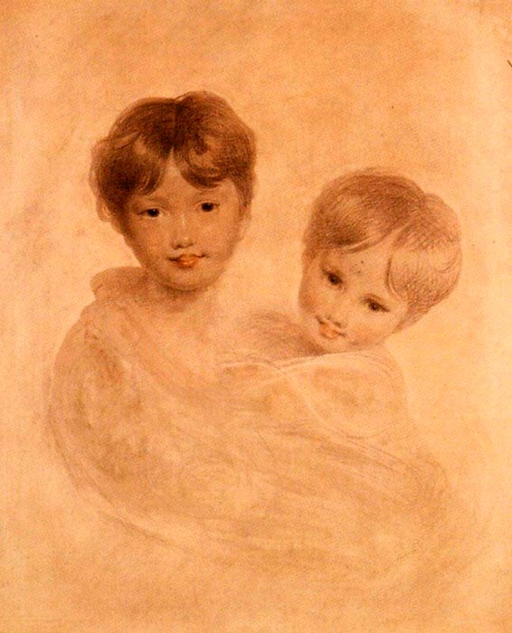 Sketch of Two Boys, possibly George 3rd Marquees Townshend And His Brother Charles (Эскиз двух мальчиков, вероятно Джорджа, третьего маркиза Тоуншенда и его брата Чарльза)