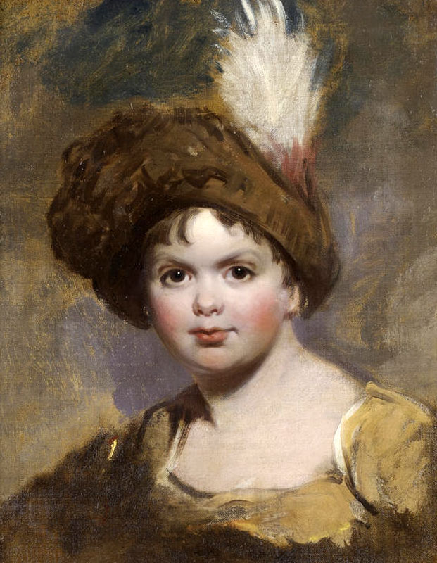 Portrait of a boy in a yellow dress and feathered hat (Портрет мальчика в жёлтых одеждах и шляпе с пером)