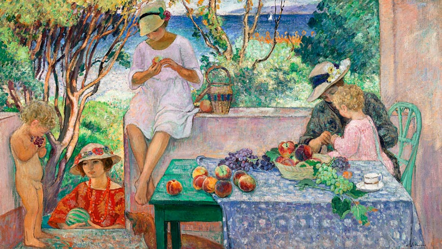 Afternoon Tea on the Terrace in Sainte-Maxime (Послеобеденный чай на террасе в Сент-Максиме), 1914
