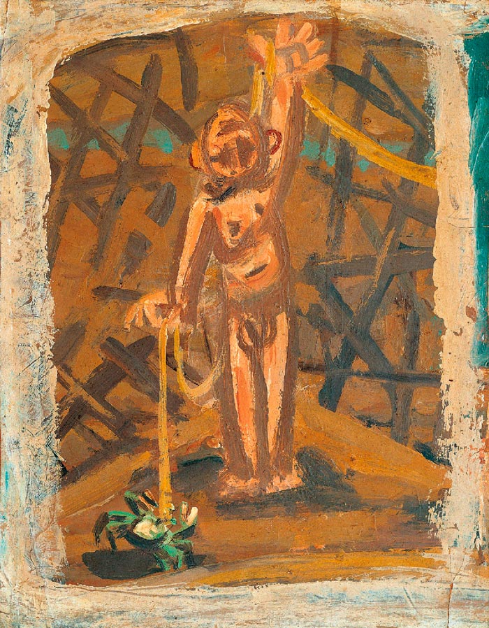 파란 게와 어린이 (Blue crab and child / Синий краб и ребенок), 1950s