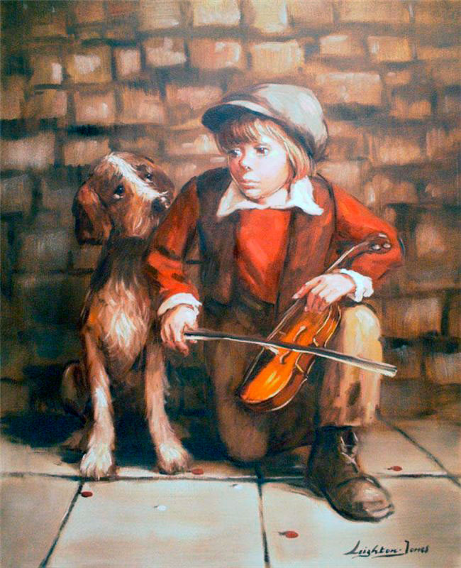 Untitled/Boy with Dog and Violin (Без названия/Мальчик со скрипкой и собакой)