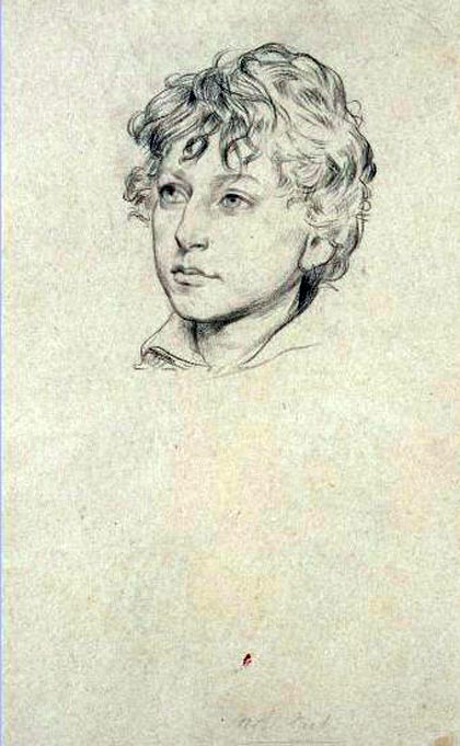 Head of a boy for 'Cimabue`s Celebrated Madonna', c.1853