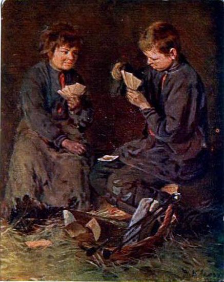 Moлoдыe кapтёжники (Young gamblers), paнee 1910