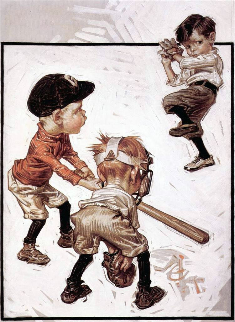 Boys Playing Baseball (Мальчики играют в бейсбол)