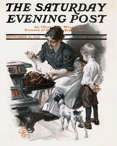 Basting the Turkey (Готовка индейки), 1912