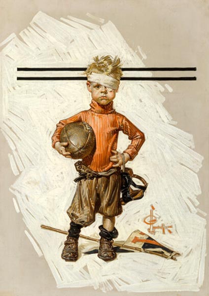 Beat-up Boy, Football Hero (Побитый мальчик, герой футбола), 1914