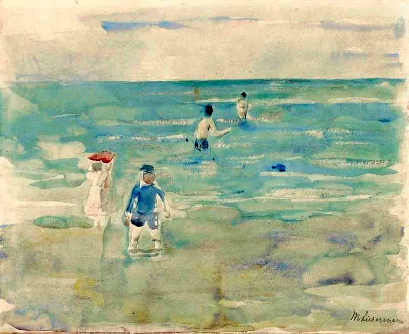 Badende Kinder im Meer (Дети, купающиеся в море), c.1898