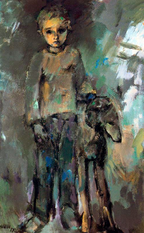 Niño con galgo (Мальчик с борзой), 1969