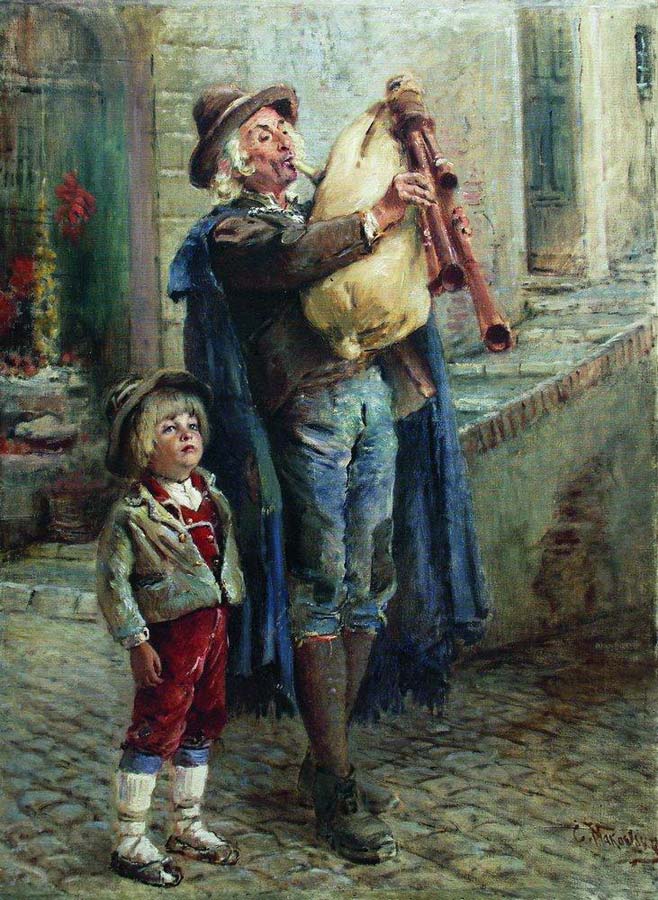 Бpoдячиe мyзыкaнты (Strolling musicians), 1900-1910