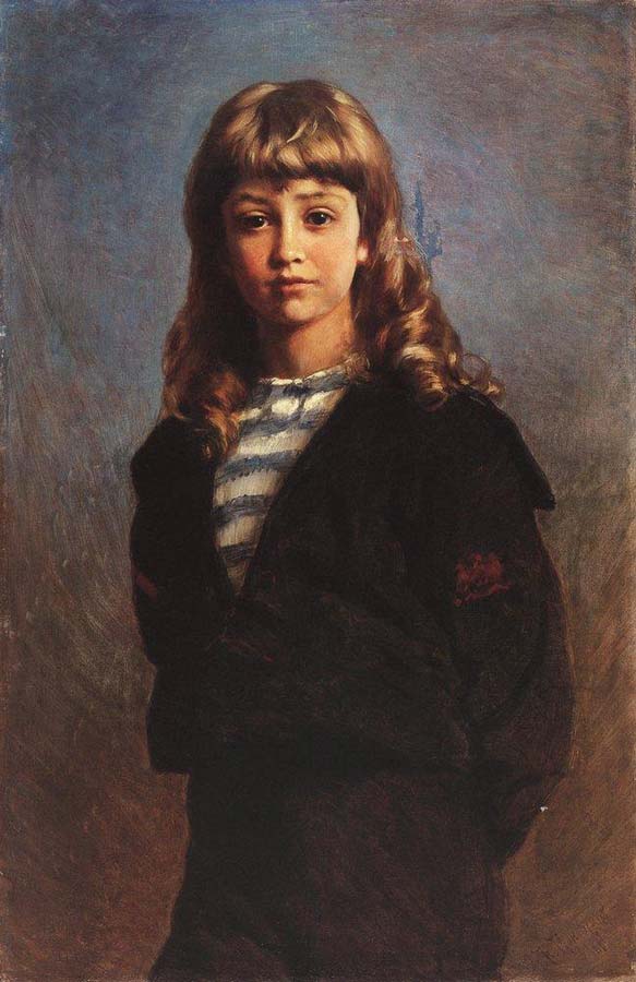 Cepeжa или Пopтpeт cынa в мaтpocкe (Serezha aka Portrait of the artist's son in a sailor), 1887