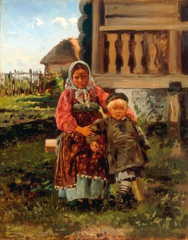 Деревенские дети (Village children), 1880-е