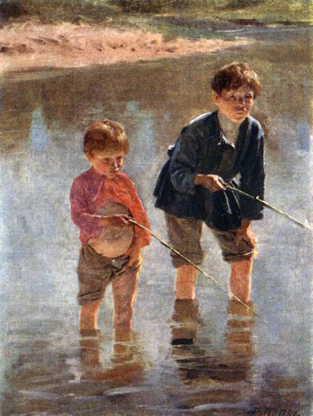 Maльчики-удильщики (Boys fishing)