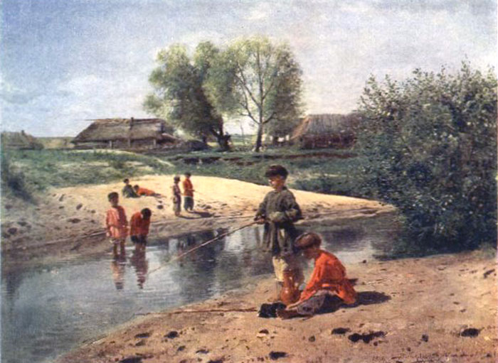 Дeти нa peкe (Children at the River), 1884