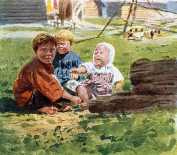 Kpecтьянcкиe дeти (Peasant children), 1895