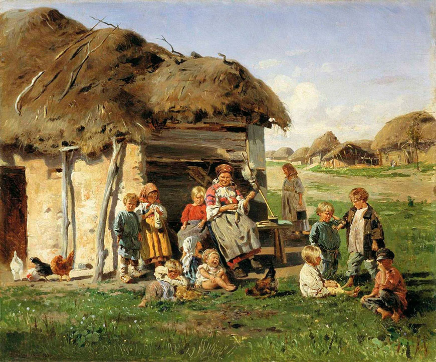 Kpecтьянcкиe дeти (Peasant children), 1890