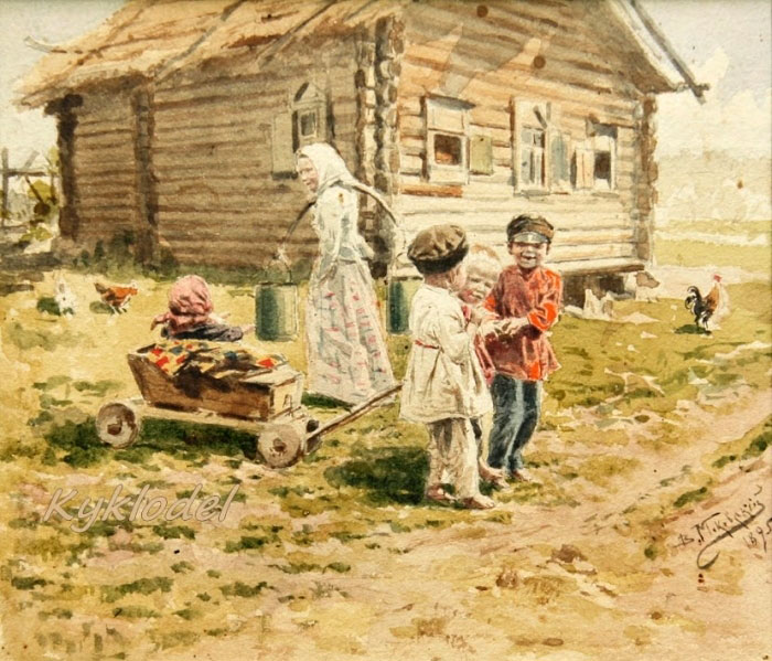 Утро во дворе. Дети (Morning in the yard. Children), 1895