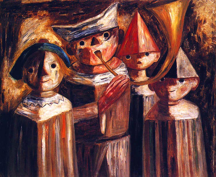 Four Children with a Trumpet (Четверо детей с трубами), 1929