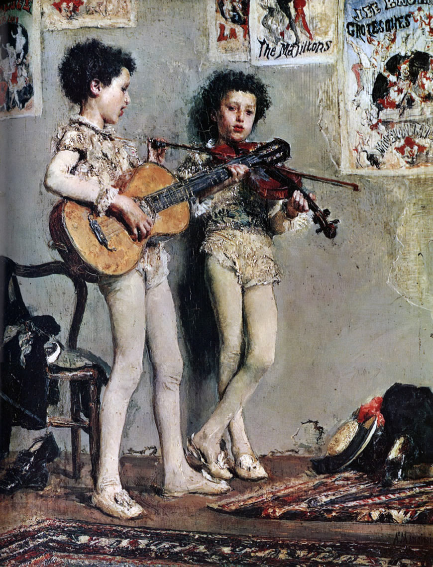 I piccoli saltimbanchi suonatori (Музицирующие маленькие акробаты), 1877