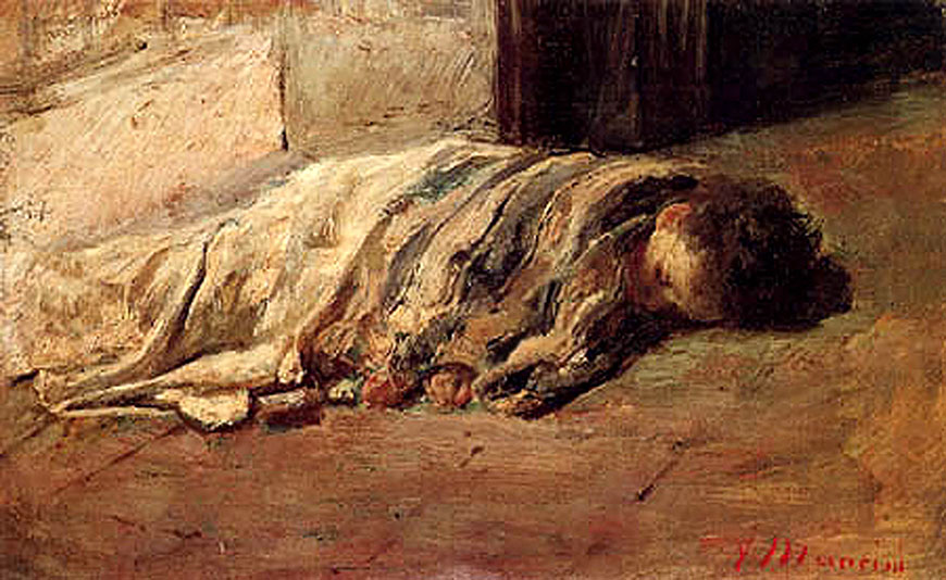 Scugnizzo addormentato (Спящий уличный мальчишка), 1877