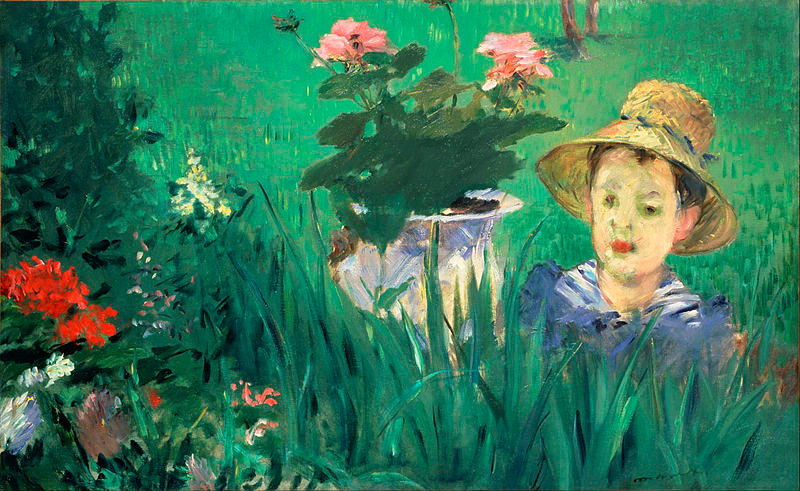 Boy in Flowers / Jacques Hoschede (Мальчик в цветах / Жак Хошеде), 1876