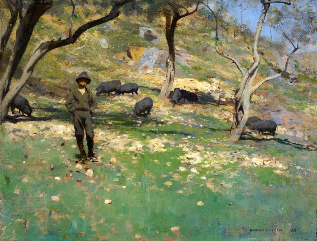 Boy and black pigs (Мальчик и черные свиньи), 1888