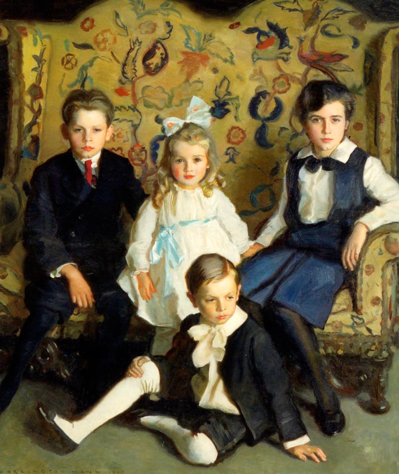 A family portrait of four children (Семейный портрет четырех детей), 1915