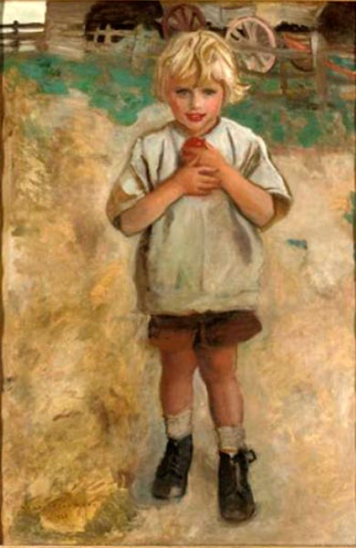 A young boy with an apple (Мальчик с яблоком), 1928