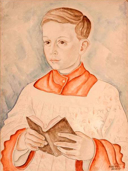 Jeune garçon en buste, enfant de choeur (Бюст мальчика-алтарника), 1946